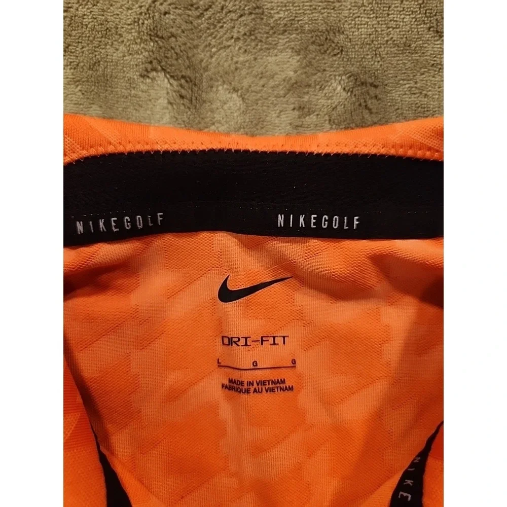 Nike Men's Dri-FIT Vapor Polo Golf Shirt Size Large Stretch Fit Orange